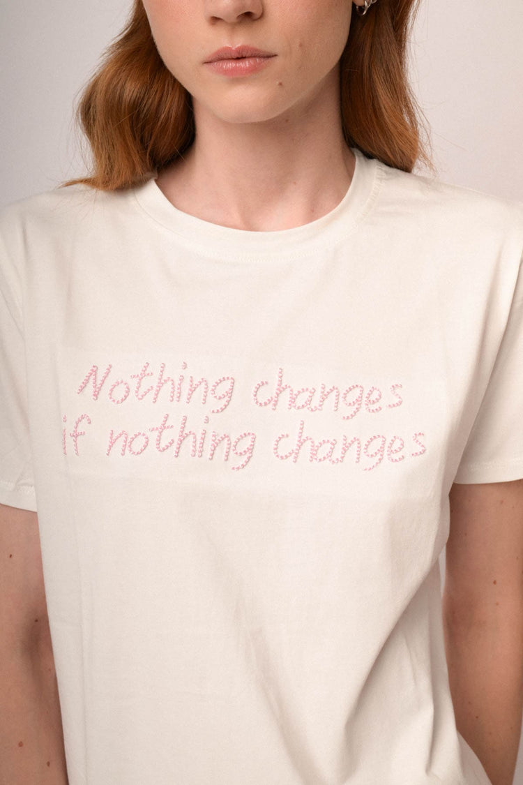 Maglia nothing ricamo