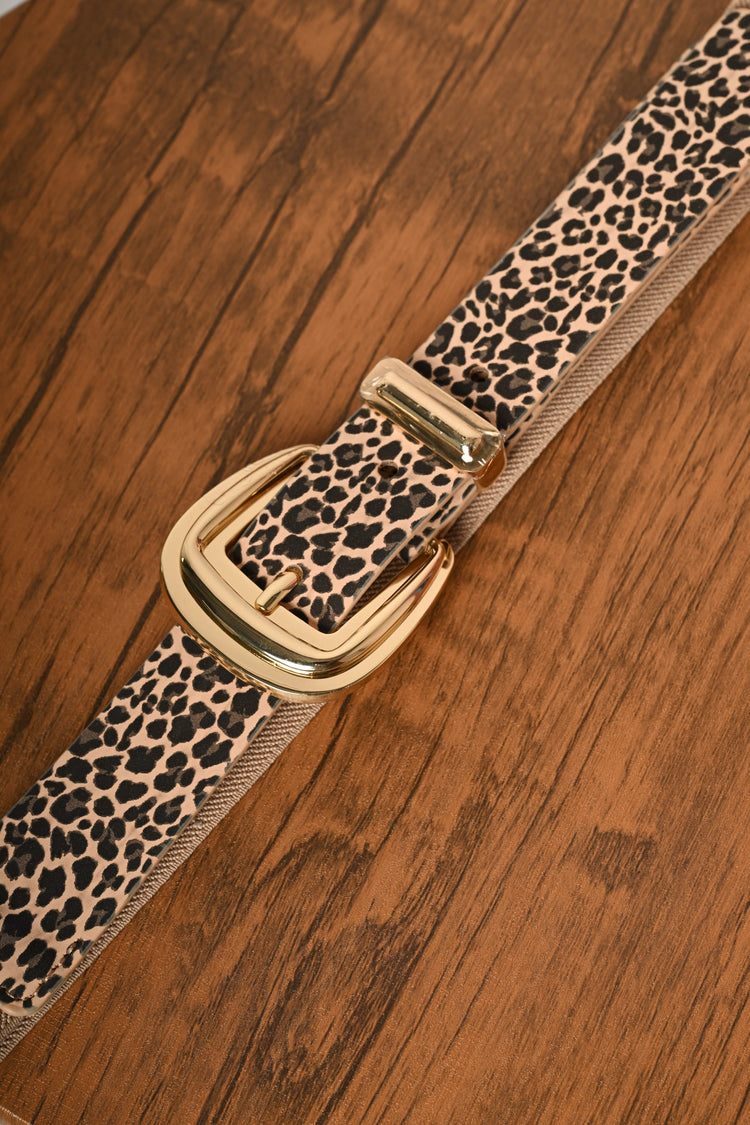 Cintura elastica a stampa animalier