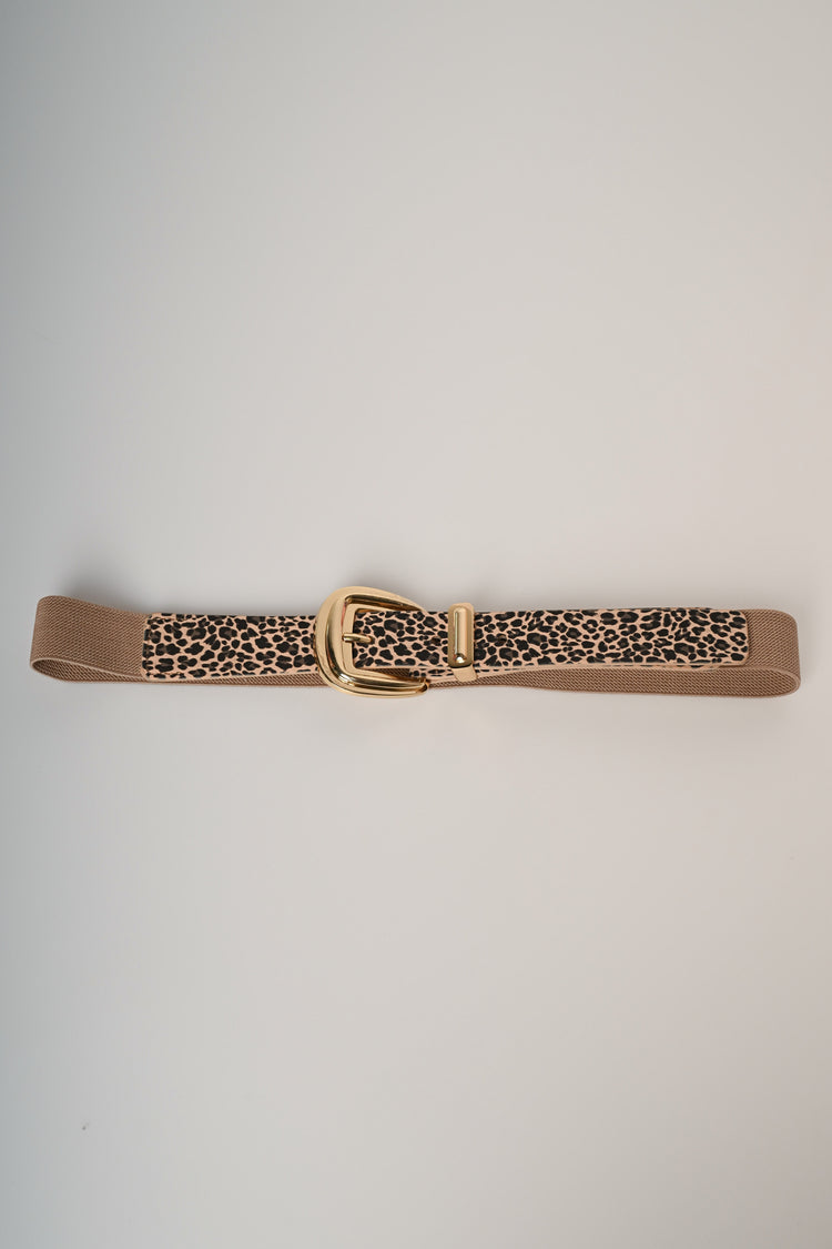 Cintura elastica a stampa animalier