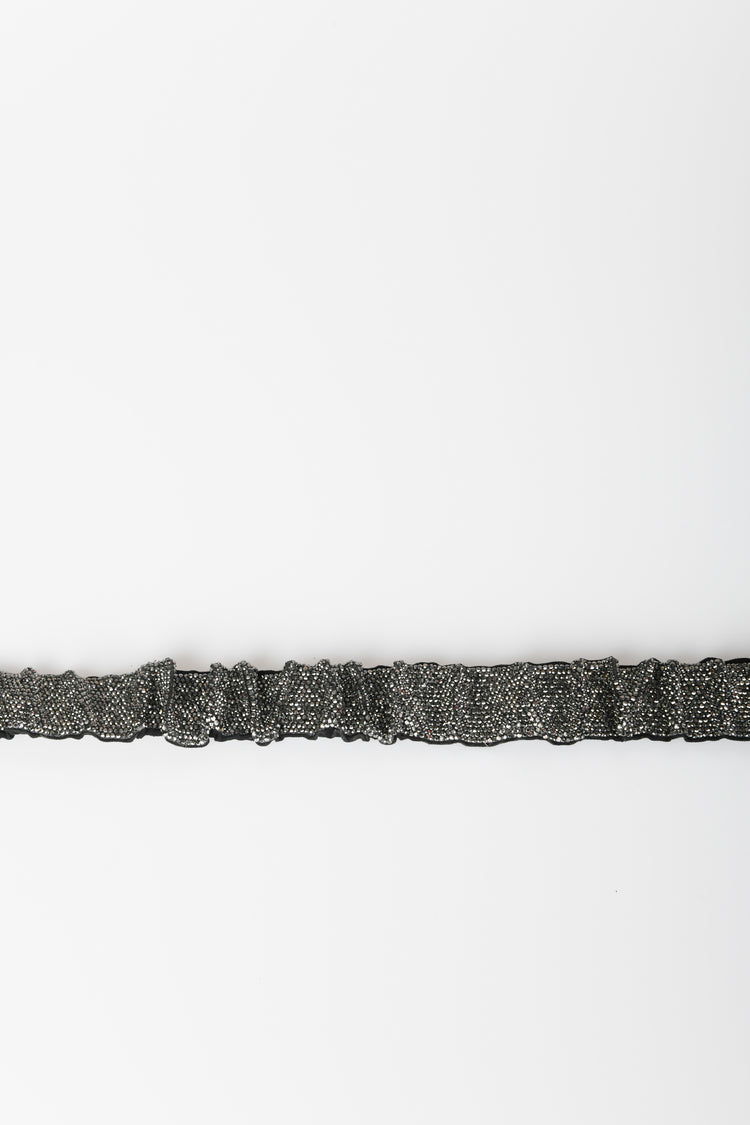 Cintura arricciata con strass