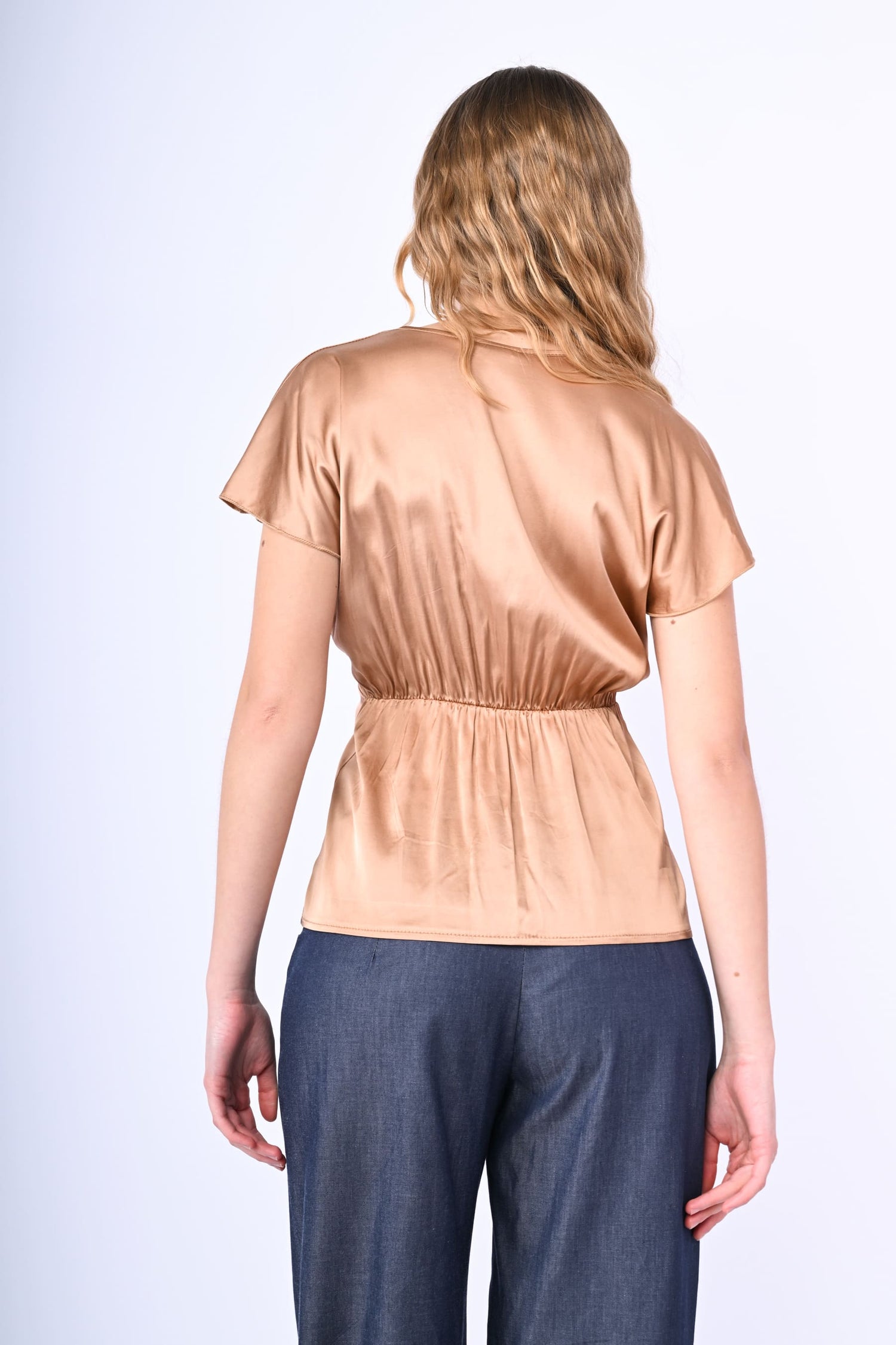 Maglia estiva da donna, con scollo a V, elegante Maglia estiva da donna, con scollo a V, elegante
