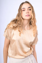 T-shirt in raso di viscosa