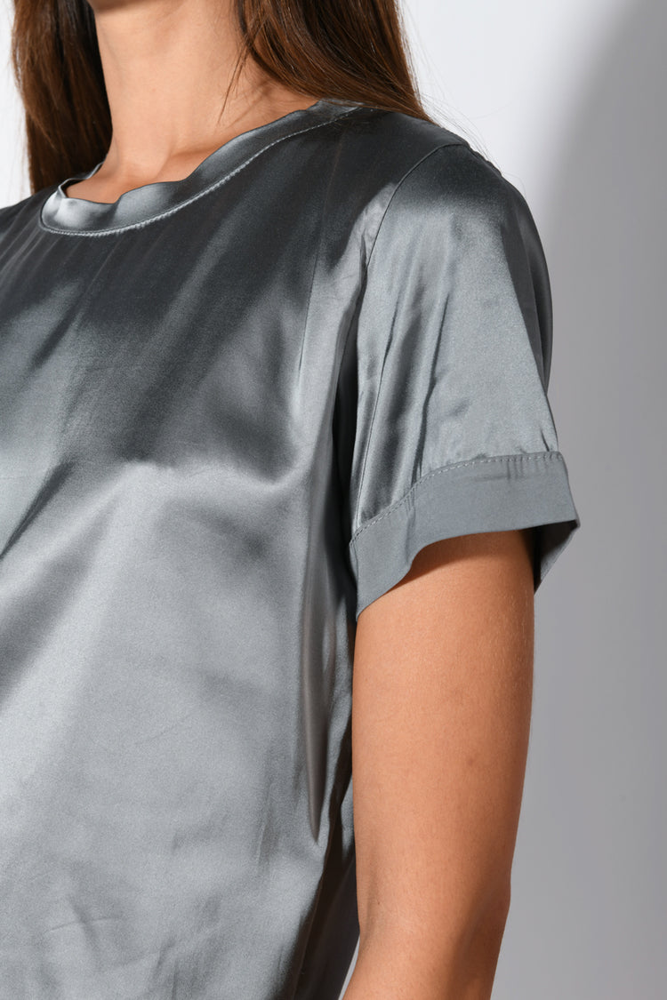 T-shirt in raso di viscosa