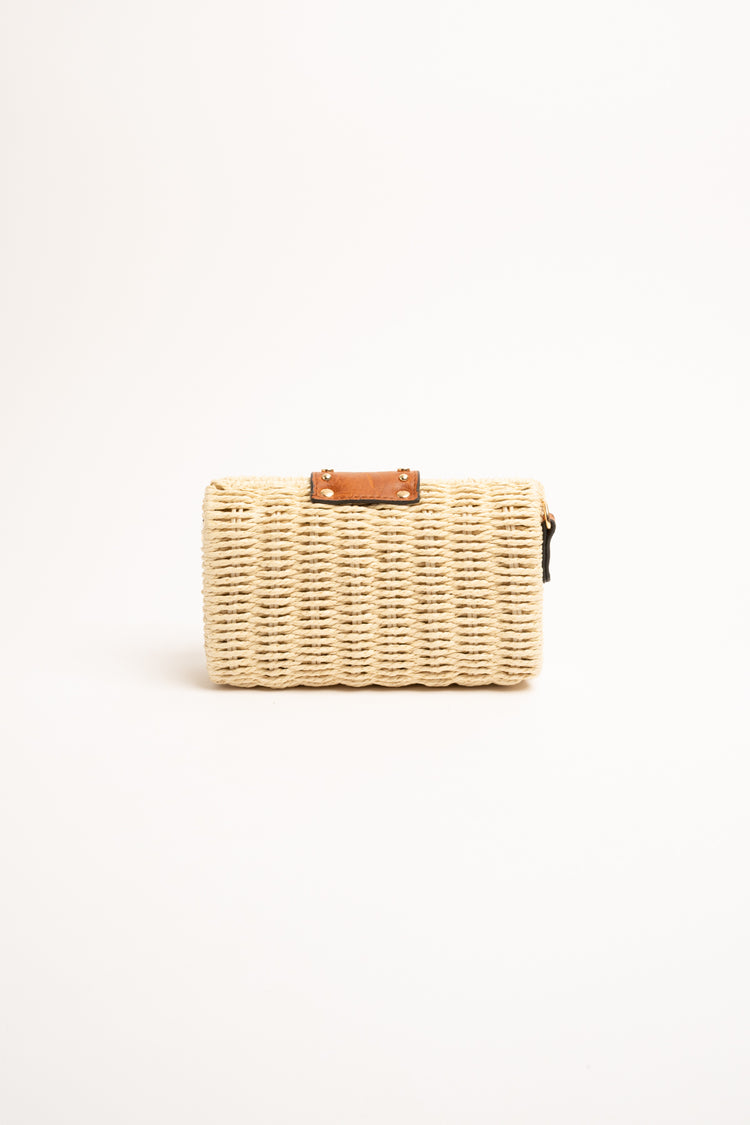Borsa a tracolla di paglia piccola