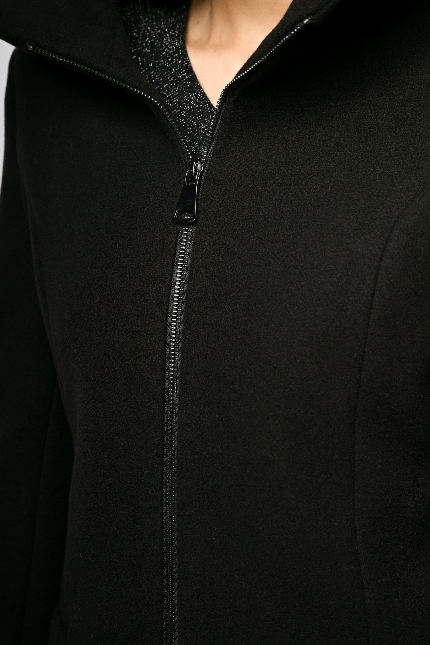 Donna Cintura Nera Revers Collo Cappotto Lana Con Tasche – It - Foto 8