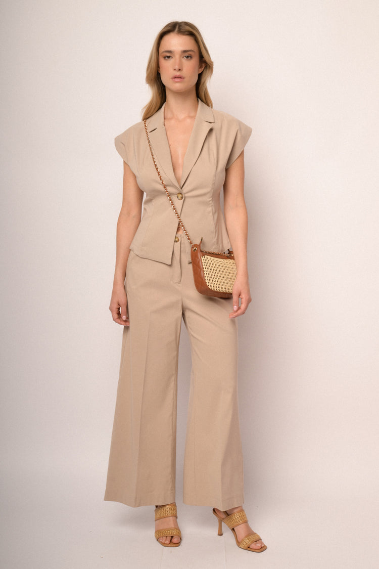 Pantaloni palazzo cropped