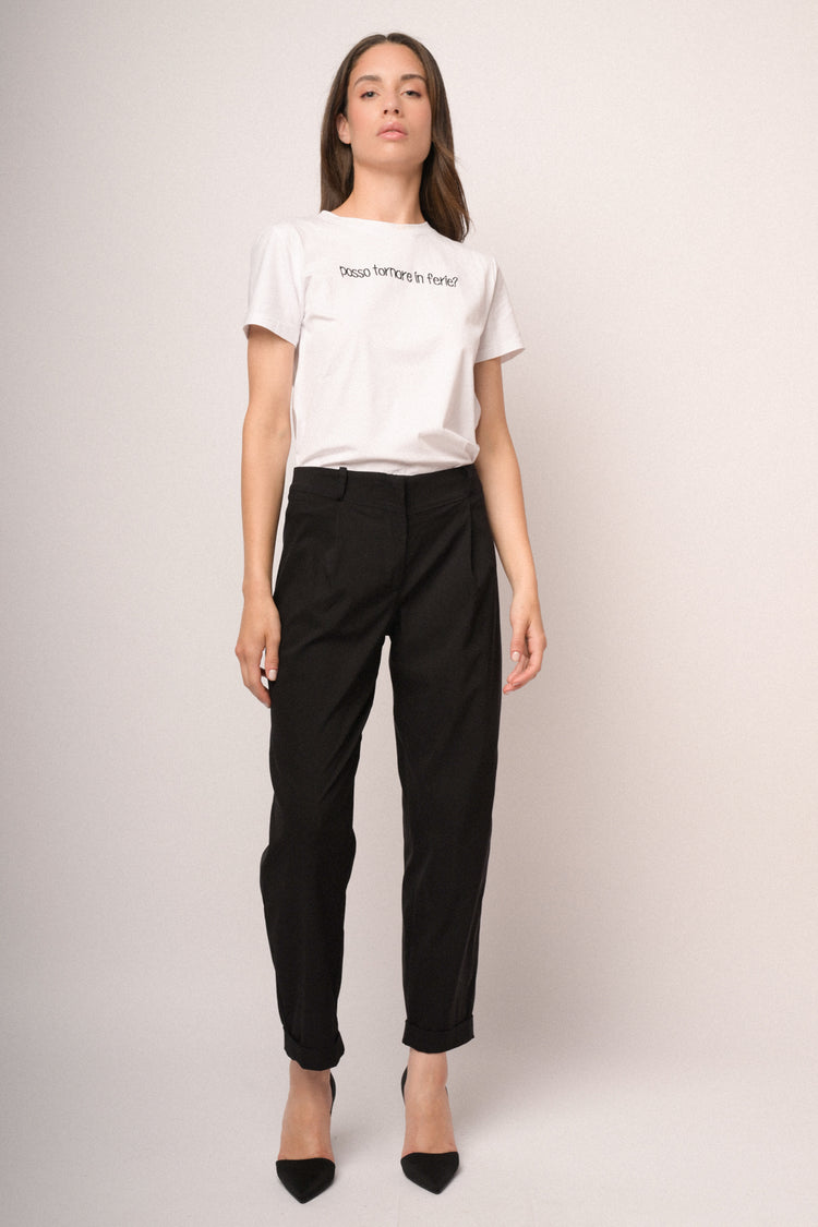 Pantaloni baggy con risvolto