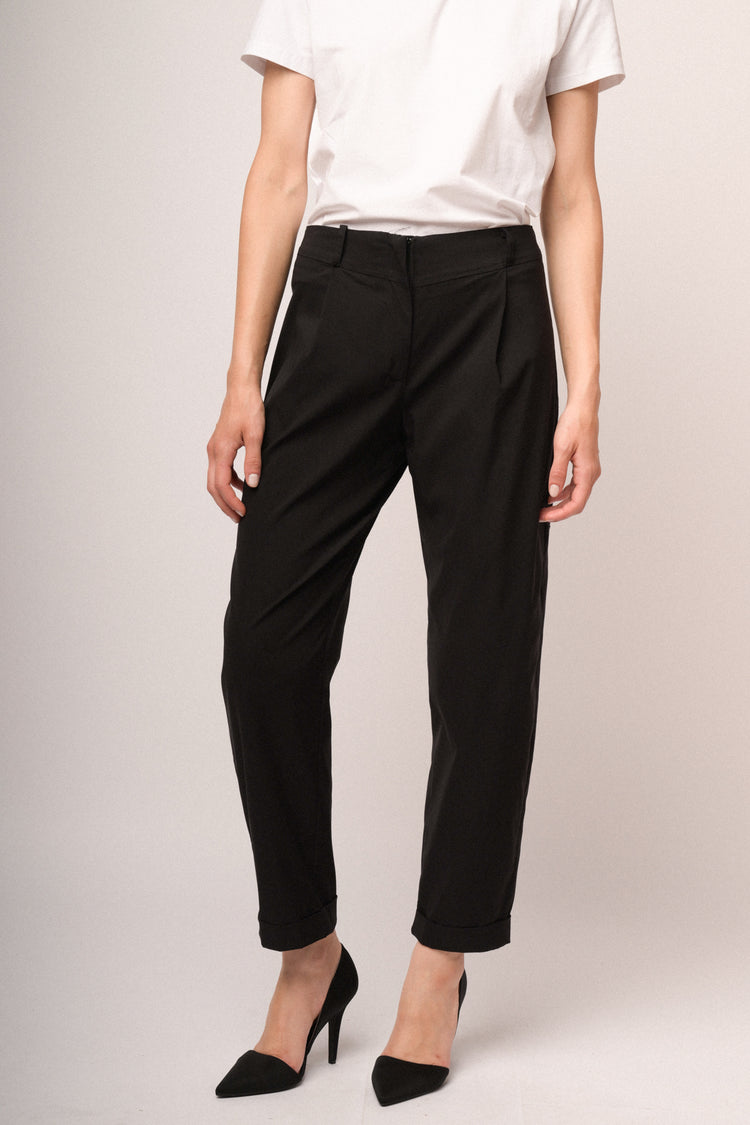 Pantaloni baggy con risvolto