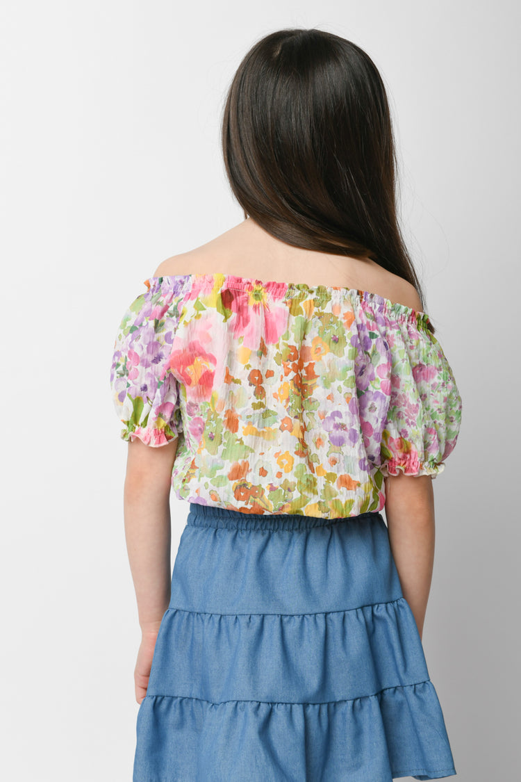 Blusa in viscosa a stampa floreale