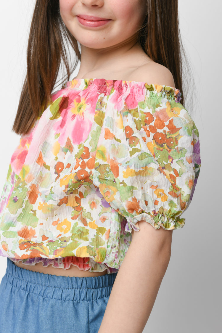 Blusa in viscosa a stampa floreale