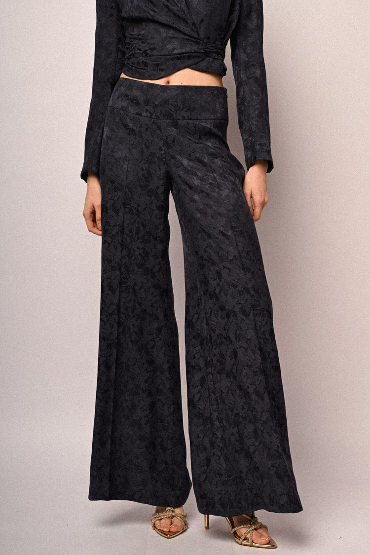 Pantaloni palazzo in jacquard