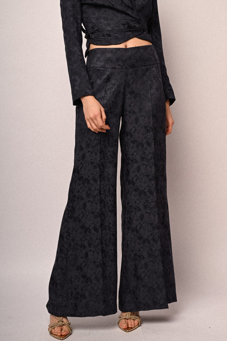 Pantaloni palazzo in jacquard