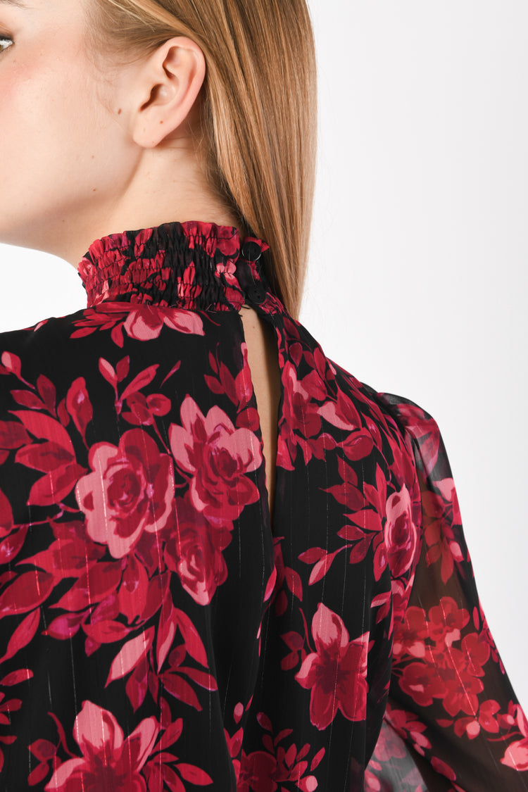 Blusa a stampa floreale