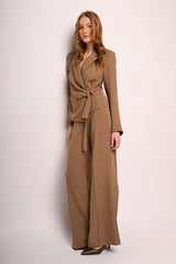 Pantaloni palazzo con piega stirata