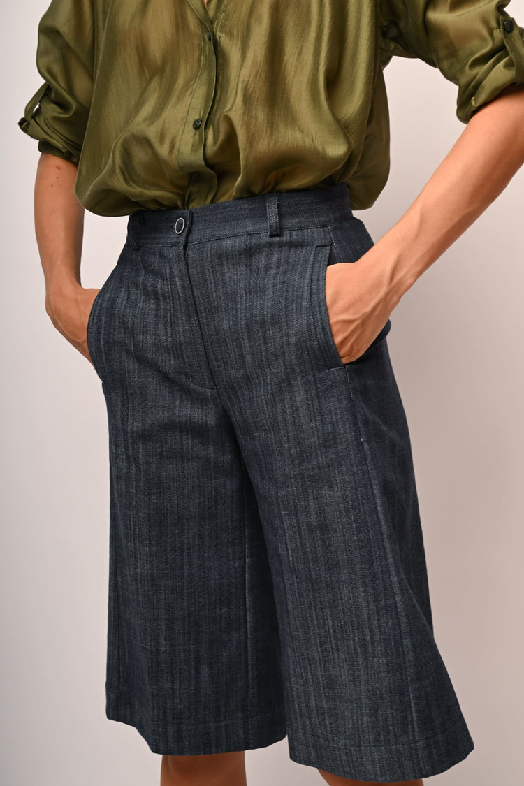 Bermuda effetto denim