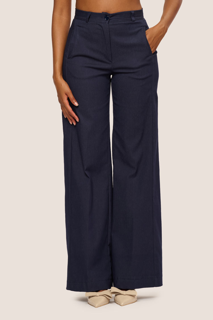 Pantaloni palazzo misto viscosa