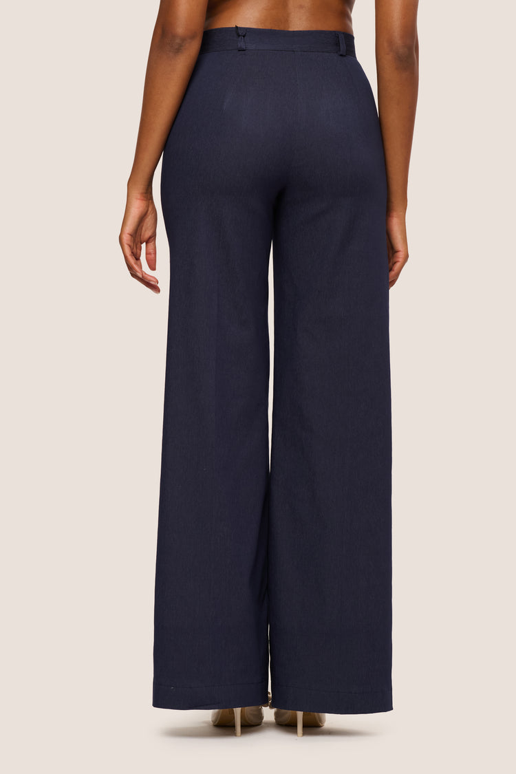 Pantaloni palazzo misto viscosa
