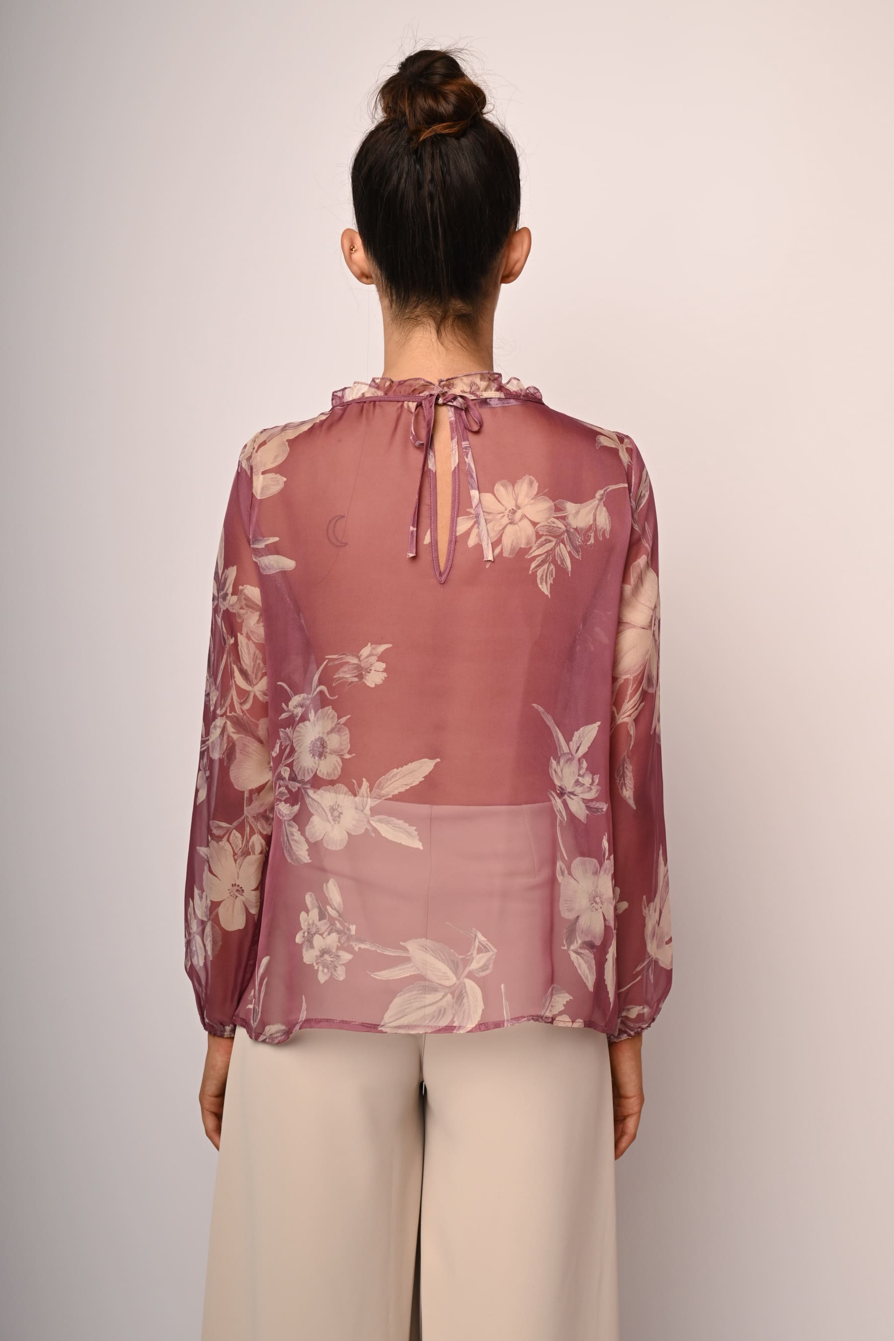 Blusa a stampa floreale