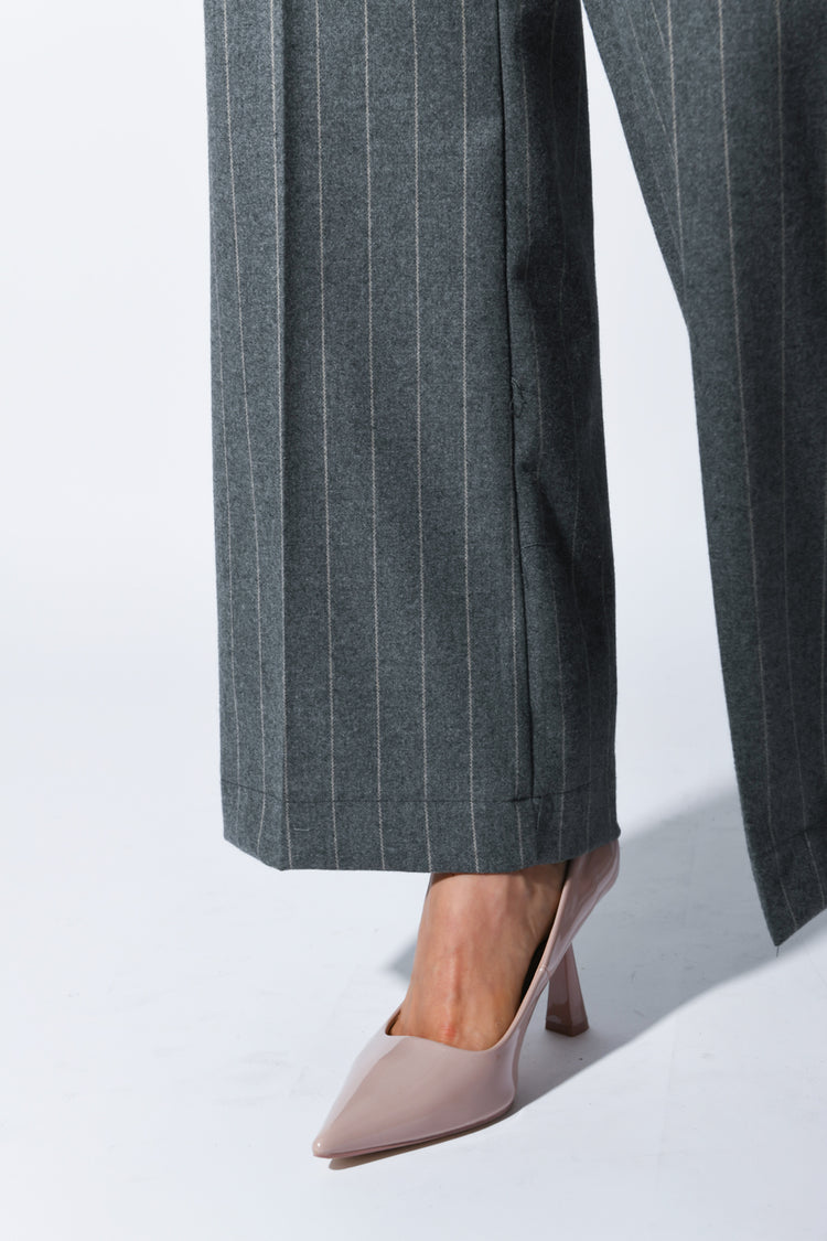 Pantaloni palazzo gessati