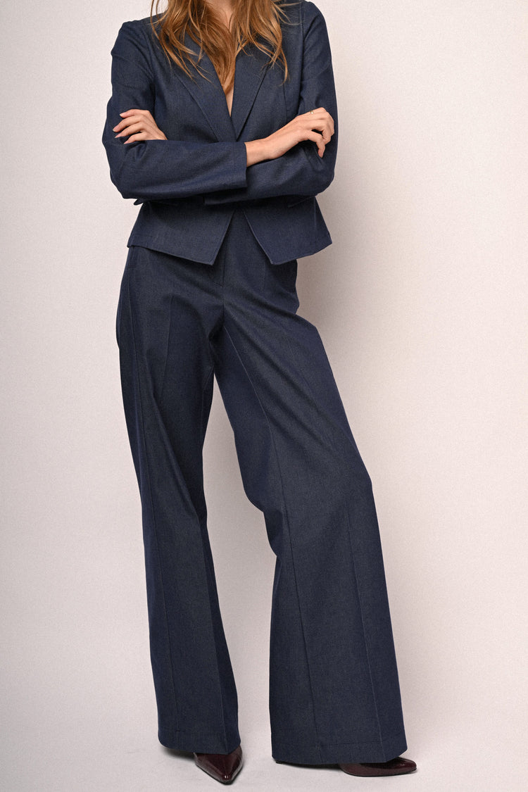 Pantaloni palazzo misto cotone