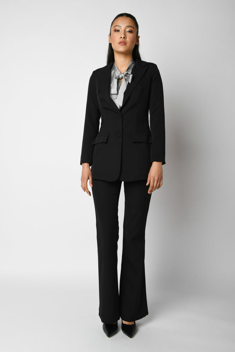 Blazer lungo monopetto