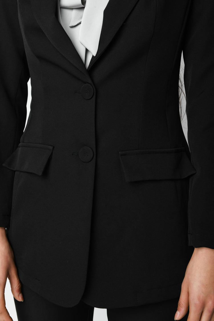 Blazer lungo monopetto