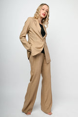 Blazer in viscosa e lino
