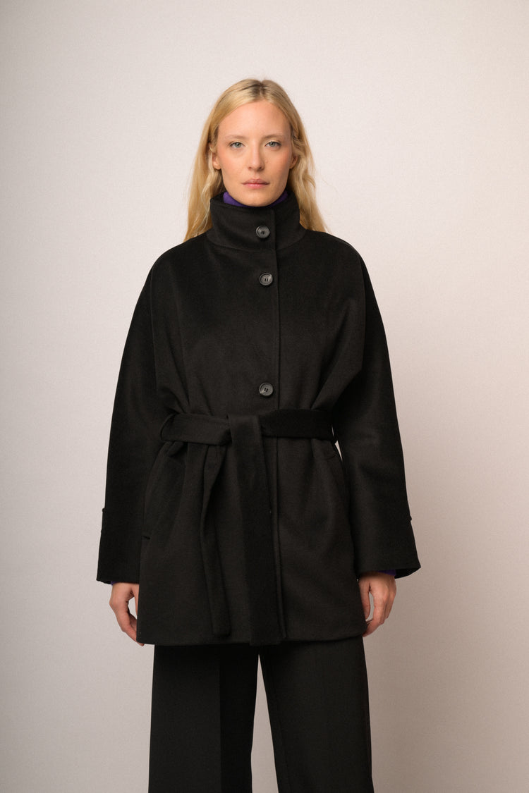 Cappotto lungo con cintura
