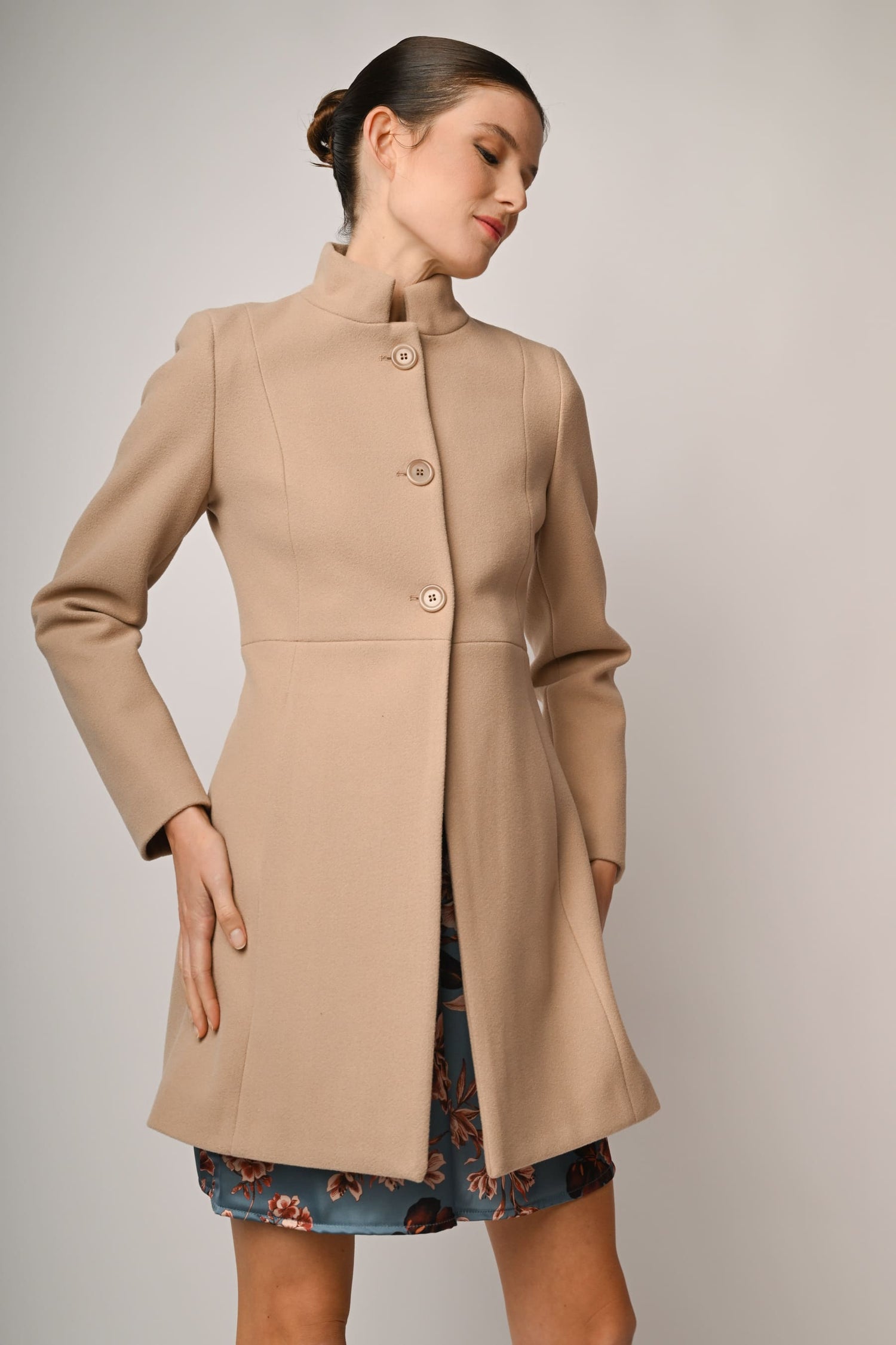 Cappotto Lungo Nuna Lie Cappotti 2019 Colletto Alla Coreana Cappotti
