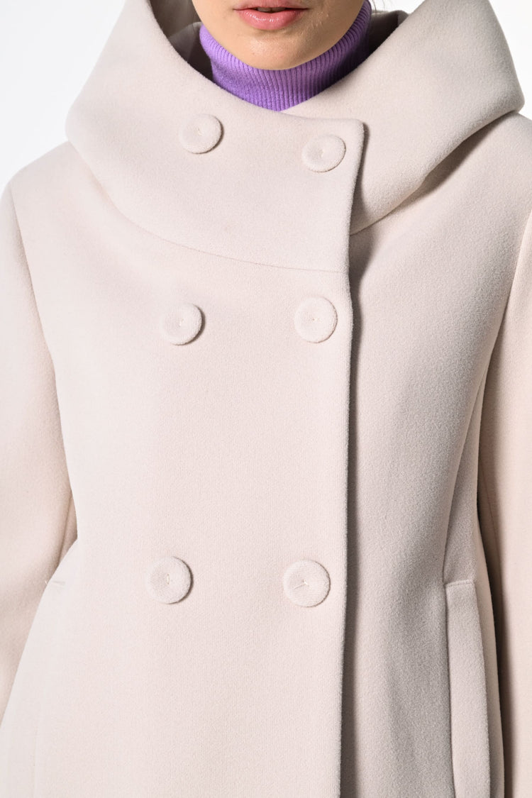 Hallhuber Doppelreihiger Mantel Beige Hallhuber Hallhuber