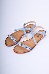 Sandali flat con perline decorative
