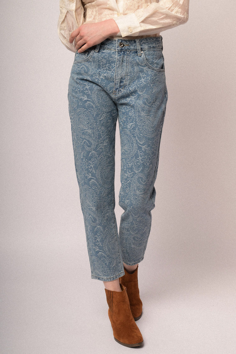 Jeans disegno cachemire