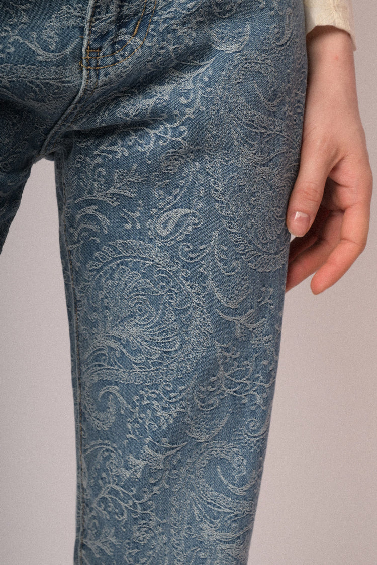 Jeans disegno cachemire