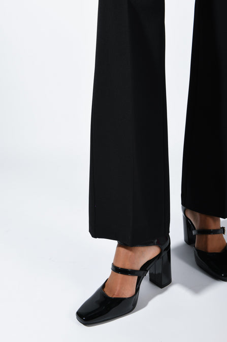 Stivali Da Donna In Cotone Stretch Con Gamba Svasata Piega In Vita E - Foto 10