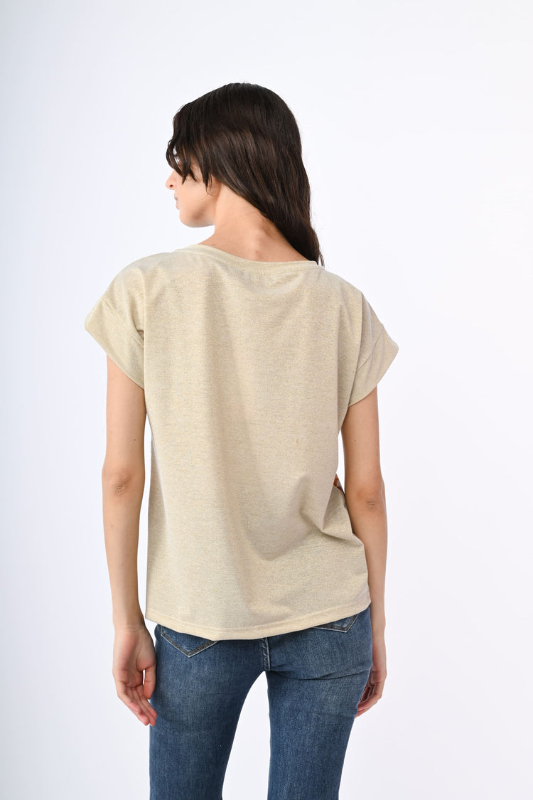 T-shirt in raso a stampa floreale