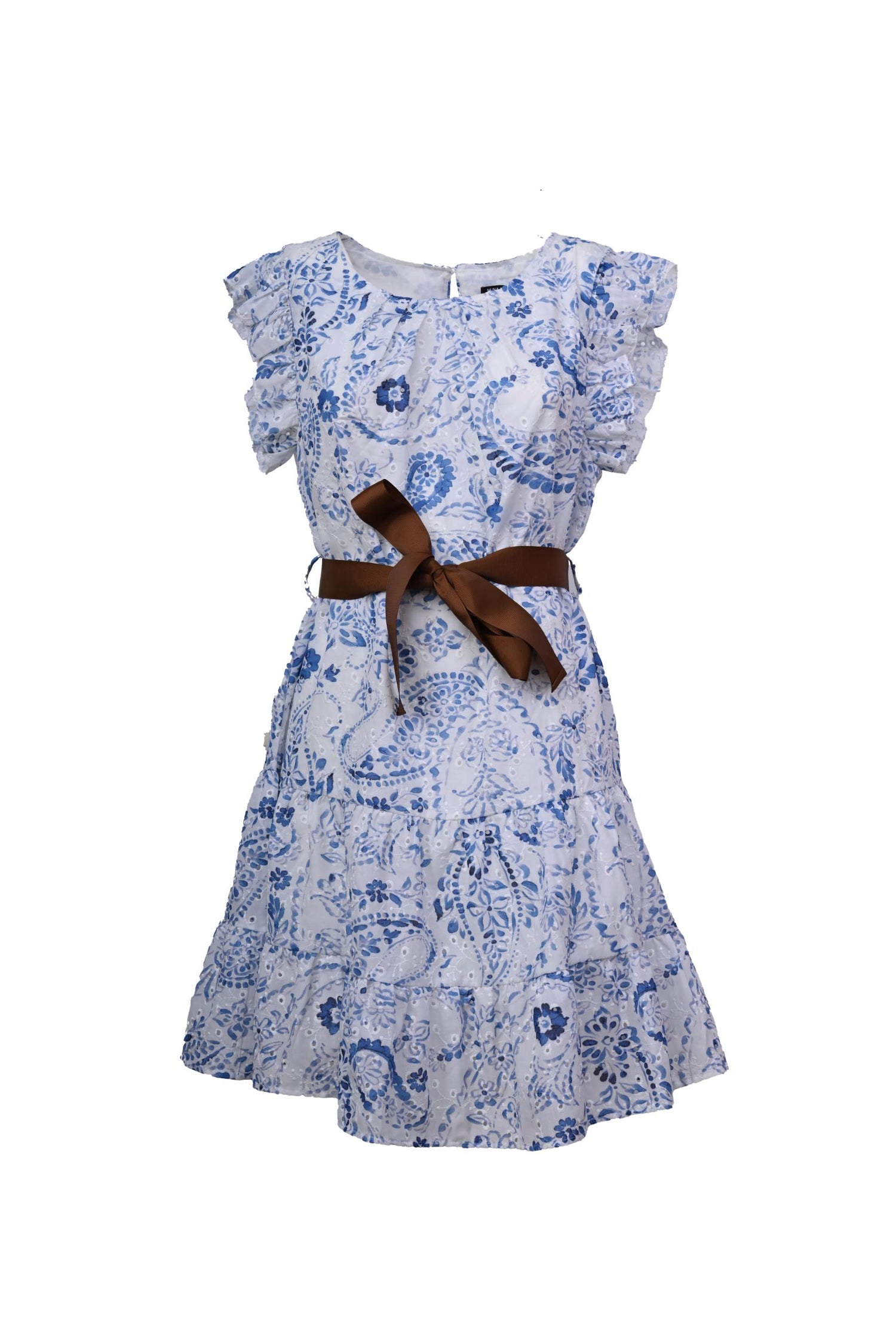 Mini abito in pizzo Sangallo a stampa – Nunalie