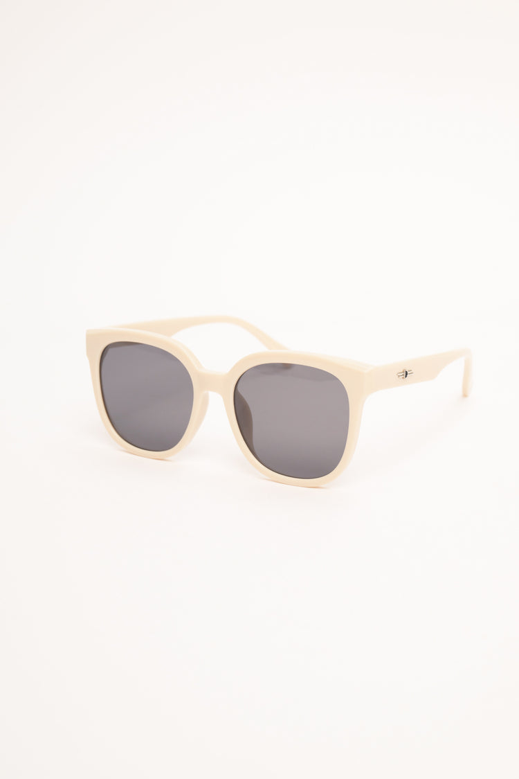Occhiali da sole cat-eye avorio