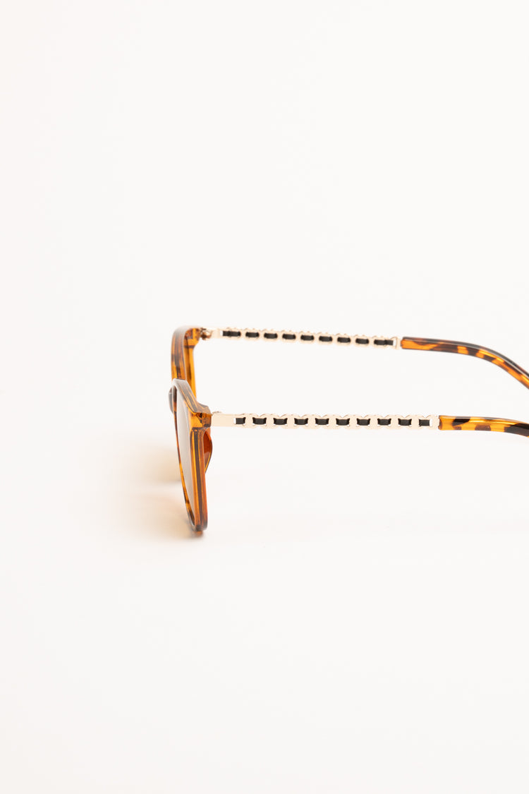 Occhiale da sole effetto tartarugato bronzo