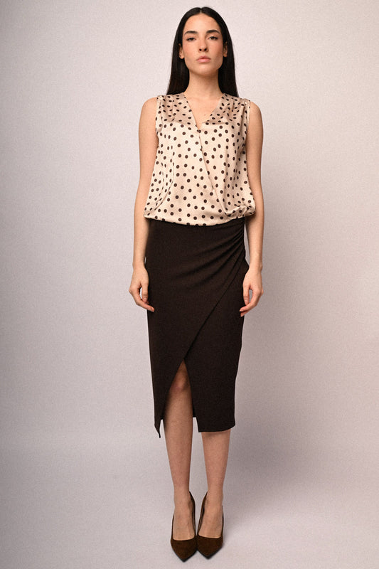 Gonna midi arricciata