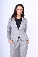 Blazer monopetto gessato