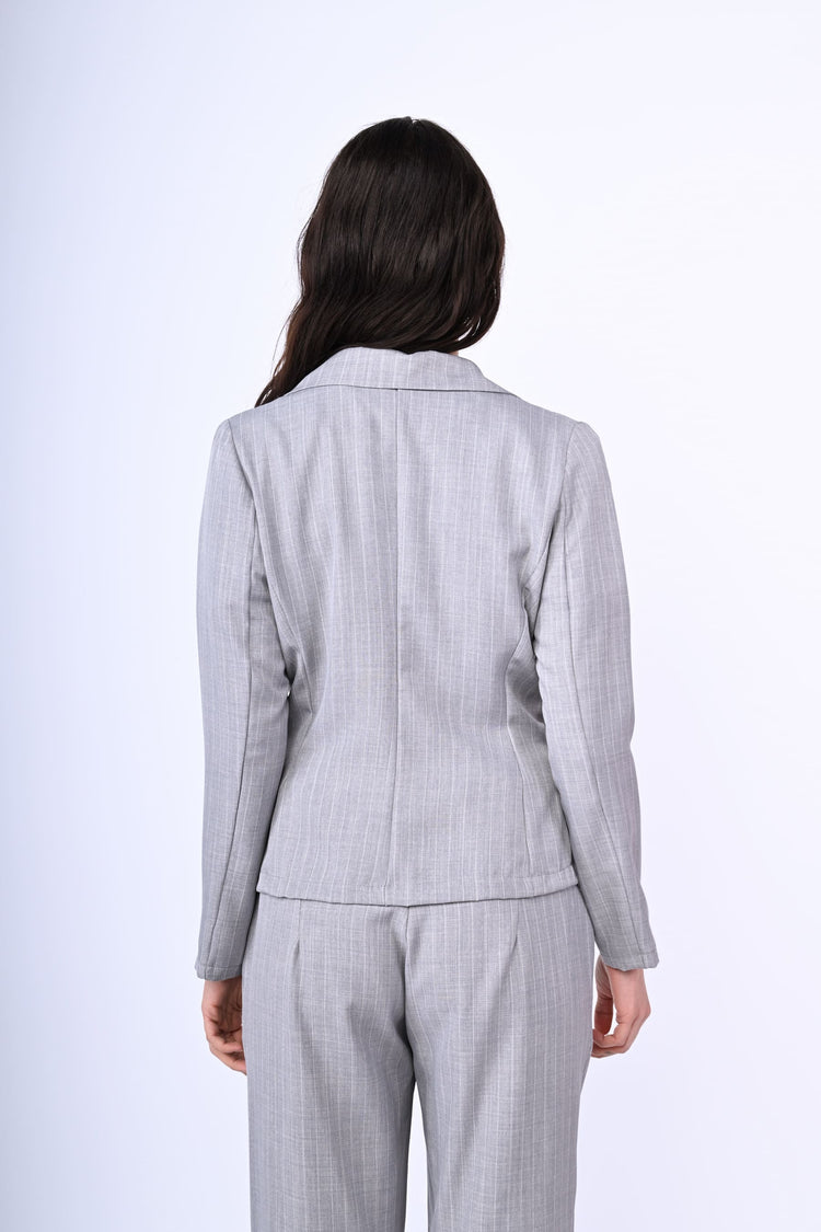 Blazer monopetto gessato