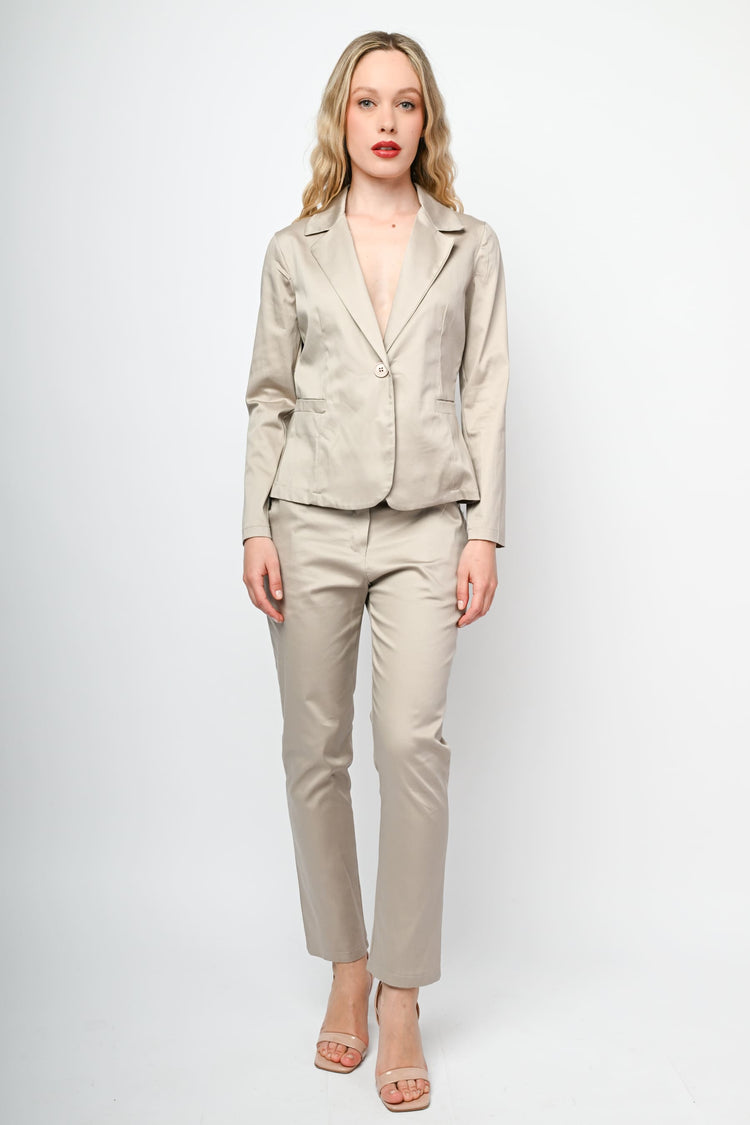 Blazer monopetto in raso