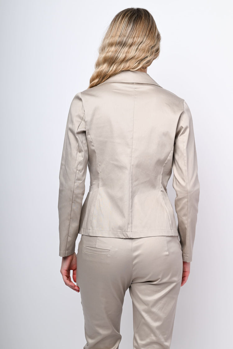 Blazer monopetto in raso