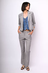 Blazer monopetto con maniche crop