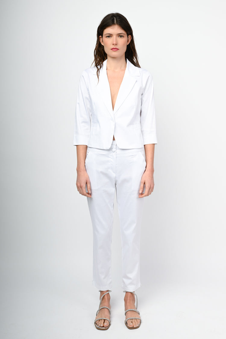 Blazer monopetto in raso