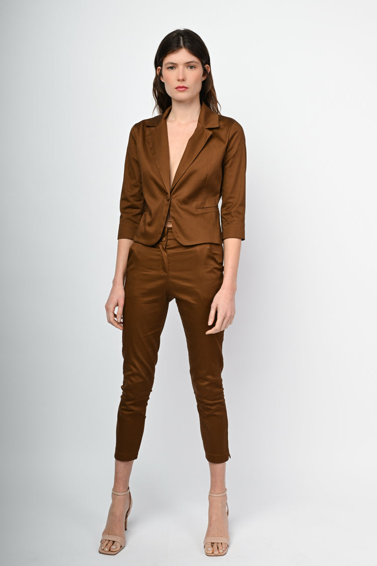 Pantaloni in raso di cotone