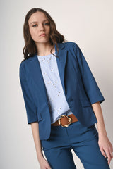 Blazer monopetto misto viscosa