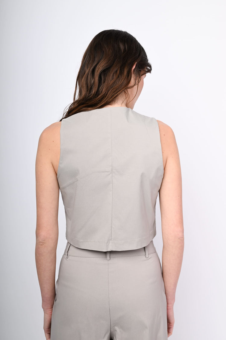 Gilet monopetto misto viscosa