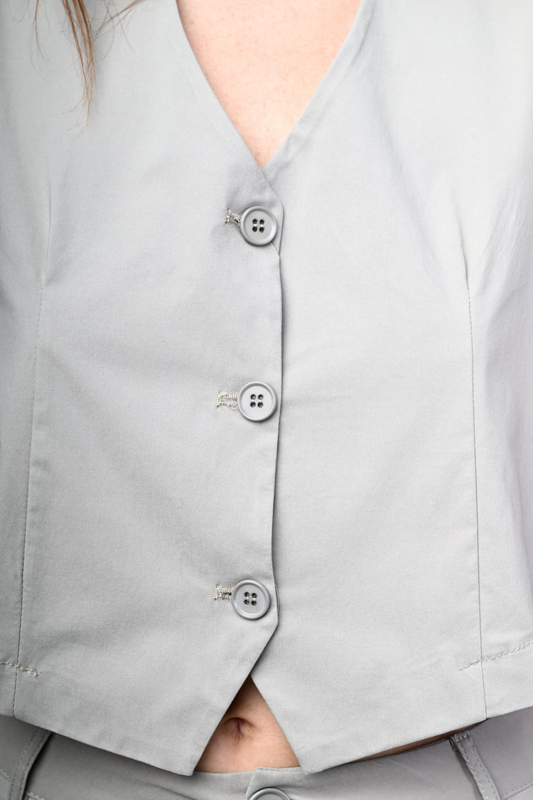 Gilet monopetto misto viscosa