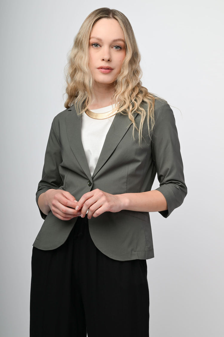 Blazer monopetto misto viscosa